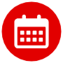 Red Calendar Round Circle free icon for commercial use