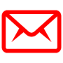 Red Email Message Outline free icon for commercial use