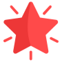 Red Shining Star free icon for commercial use