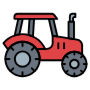 Red Tractor Vehicle icon