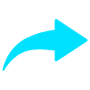 Redo Next Right Arrow Light Blue free icon for commercial use