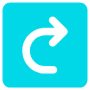 Redo Right Blue Square Arrow Button free icon for commercial use
