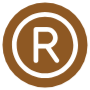 Registered Trademark Brown Circle Round free icon for commercial use