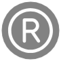 Registered Trademark Gray Circle Round free icon for commercial use