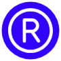 Registered Trademark Naval Blue Circle Round free icon for commercial use