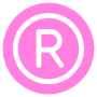 Registered Trademark Pink Circle Round free icon for commercial use