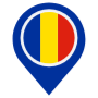 Romania Location Flag Pin free icon for commercial use