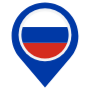 Russia Location Flag Pin free icon for commercial use