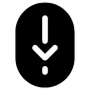 Scroll Bar Mouse Scroll Down Black free icon for commercial use