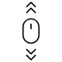 Scroll Mouse Computer Double Arrow Black Outline free icon for commercial use