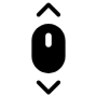 Scroll Up And Down Mouse Black free icon for commercial use