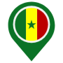 Senegal Location Flag Pin icon