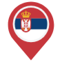 Serbia Location Flag Pin icon