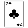 Seven Of Clubs Playing Cards free icon for commercial use
