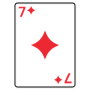 Seven Of Diamonds Playing Card free icon for commercial use