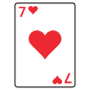 Seven Of Hearts Playing Card free icon for commercial use