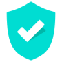 Shield Tick Check Mark Turquaz free icon for commercial use