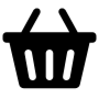 Shopping Basket Black free icon for commercial use
