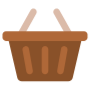 Shopping Basket Brown free icon for commercial use