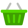 Shopping Basket Green free icon for commercial use