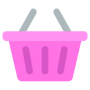 Shopping Basket Pink free icon for commercial use