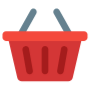 Shopping Basket Red free icon for commercial use