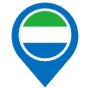 Sierra Leone Location Flag Pin icon