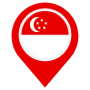 Singapore Location Flag Pin free icon for commercial use
