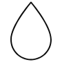 Single Blood Drop Black Outline icon