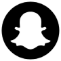 Snapchat Circle Round Black White Logo free icon for commercial use