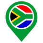 South Africa Location Flag Pin free icon for commercial use