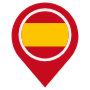 Spain Location Flag Pin free icon for commercial use