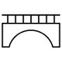 Stone Bridge Black Outline icon