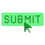 Submit Green Button Click Cursor free icon for commercial use