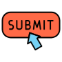 Submit Red Button Click Arrow free icon for commercial use