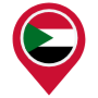 Sudan Location Flag Pin free icon for commercial use