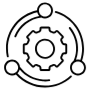 Supply Chain Management Black Outline free icon for commercial use