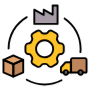 Supply Chain Management Manufacturing free icon for commercial use