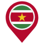 Suriname Location Flag Pin free icon for commercial use