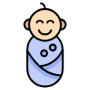 Swaddled Baby Boy free icon for commercial use
