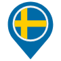 Sweden Location Flag Pin icon