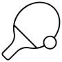 Table Tennis Ping Pong Black Outline free icon for commercial use