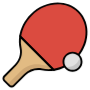 Table Tennis Ping Pong Racket And Ball icon