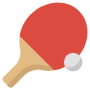 Table Tennis Ping Pong Red Racket icon