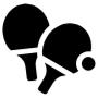 Table Tennis Rackets Black icon