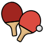 Table Tennis Red Rackets Sports free icon for commercial use
