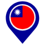 Taiwan Location Flag Pin icon