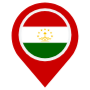 Tajikistan Location Flag Pin icon