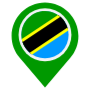 Tanzania Location Flag Pin icon