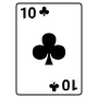 Ten Of Clubs Playing Card free icon for commercial use